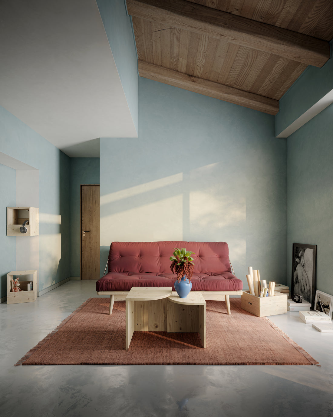 COMBINE SIDE TABLES SET CLEAR LACQUERED