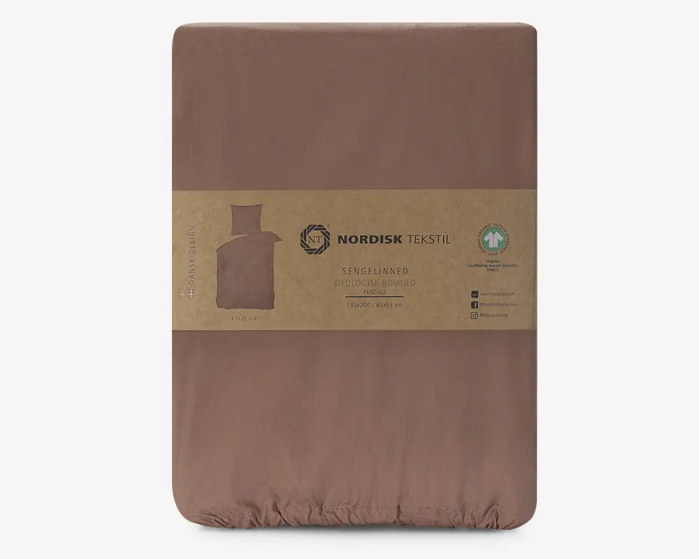 Økologisk sengesæt Kelly - Raw Umber