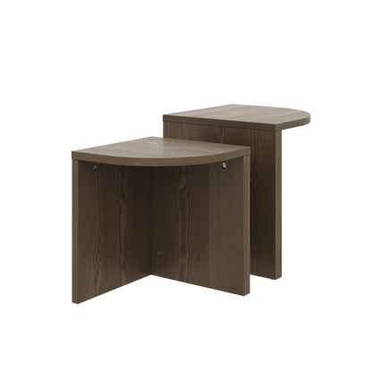 COMBINE SIDE TABLES SET CAROB BROWN