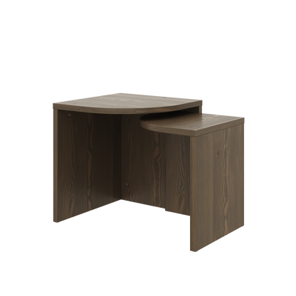 COMBINE SIDE TABLES SET CAROB BROWN