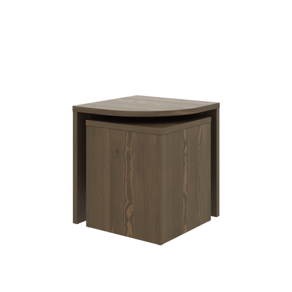 COMBINE SIDE TABLES SET CAROB BROWN