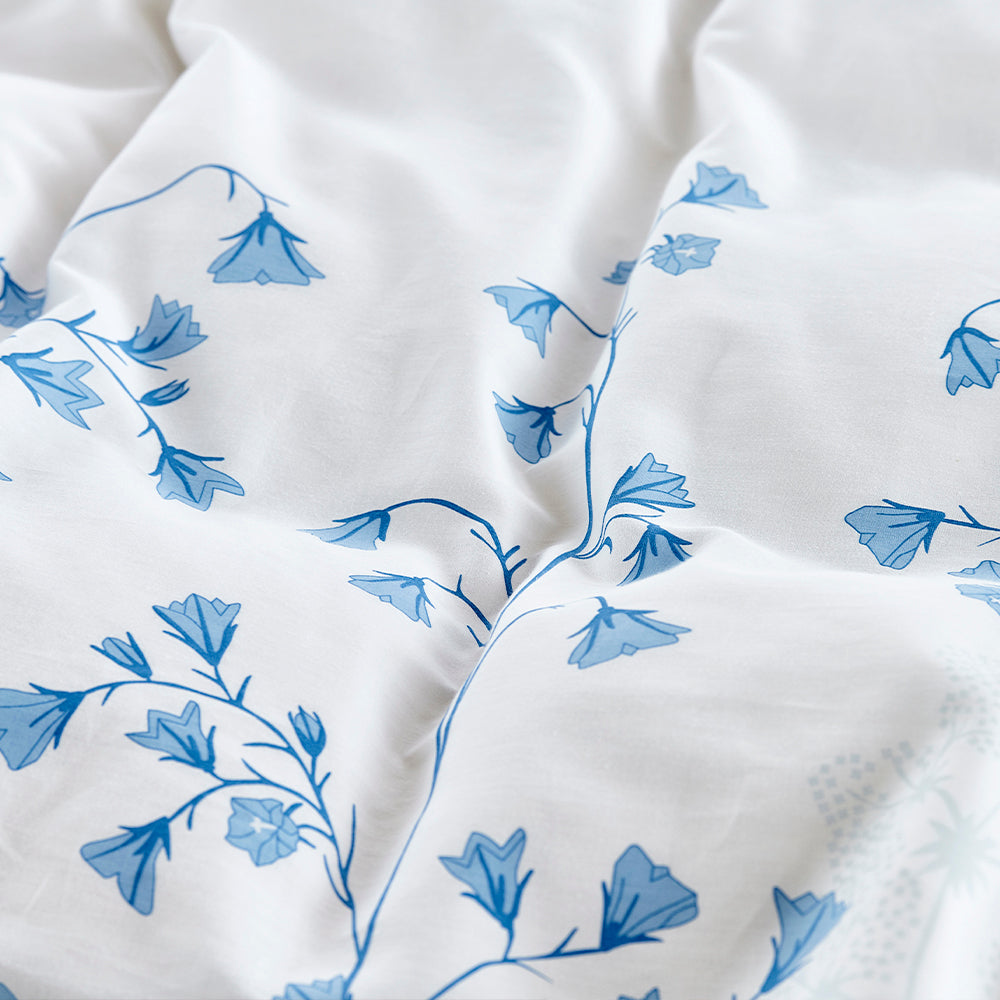 Økologisk sengesæt Klokkeblomst - Hvid