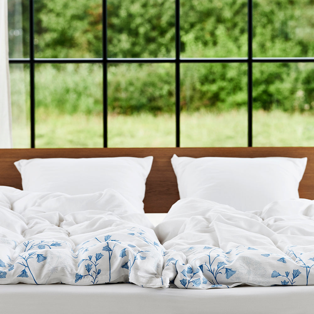 Økologisk sengesæt Klokkeblomst - Hvid