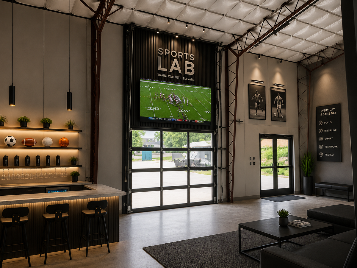 Sports Lab entry and lounge area